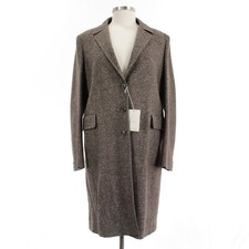 Hettabretz Nwt Wool/silk Blend Coat Size 46 (~us L/xl) In Brown Melange