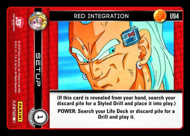 ドラゴンボール - バンビ DBZ Dragon Ball Z TCG Panini Vengeance U94 Red Integration