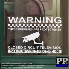 4 x Premises Protected by CCTV 24hr Camera-Internal Stickers-Business,Home,Safe