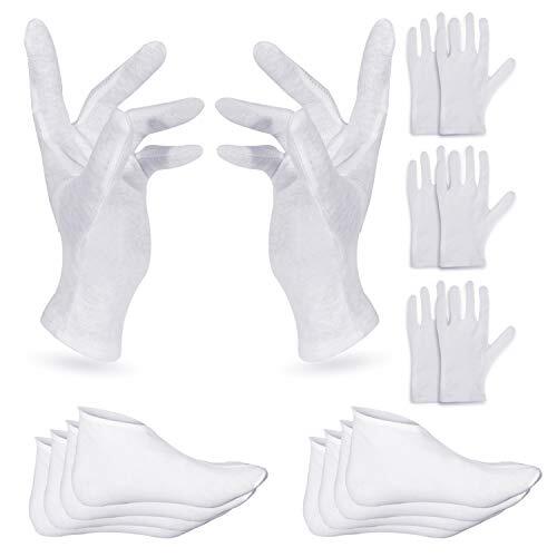 4 Pairs Moisturising Gloves and 4 Pairs Socks Nabance Moisturising Cotton