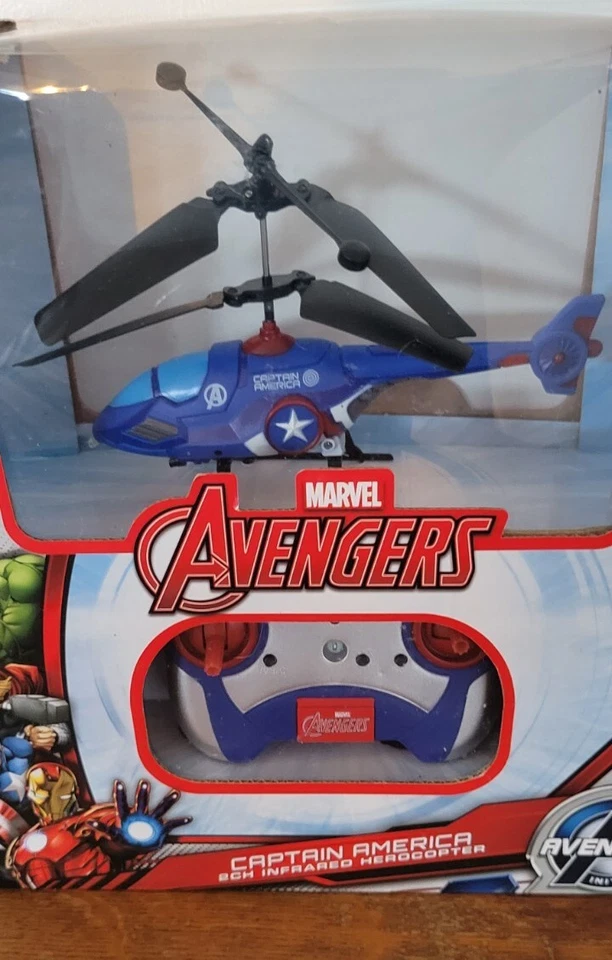 WorldTech Marvel Avengers 2ch Infrared Herocopter  CAPTAIN AMERICA New - Image 2 of 4
