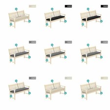 OUTDOOR 2 3 4 SEATER BENCH PAD WATERPROOF FABRIC GARDEN FURNITURE SEAT CUSHION