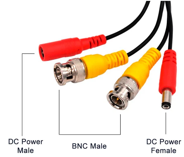 130ft/40m BNC Cable Security Camera Connection For HD CCTV DVR 1/2/4 Pcs - Image 2 of 2