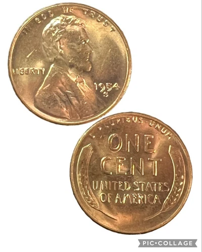1954-S Lincoln Wheat Cent Penny AU C111