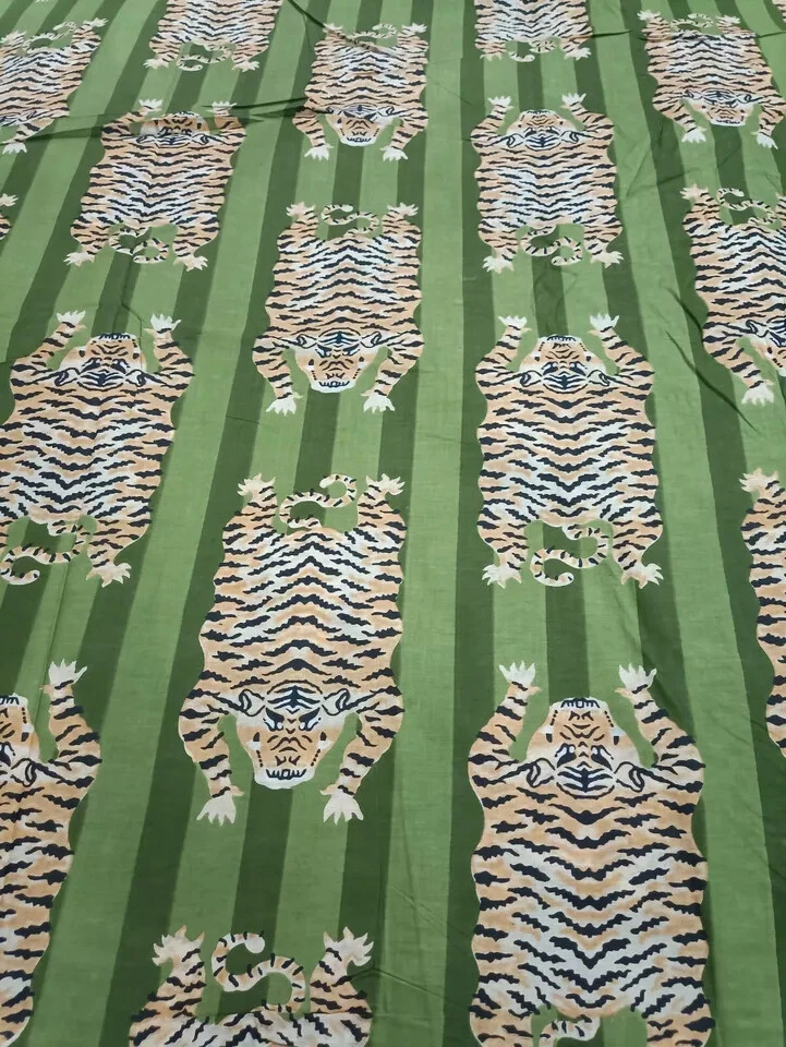 Tela de costura artesanal floral con estampado de bloques a mano 100 % algodón indio por Yd Foto 3 de 4