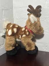 2003 Build a Bear Retired Cute Holiday Spotted Reindeer Plush w/Red Bell Collar