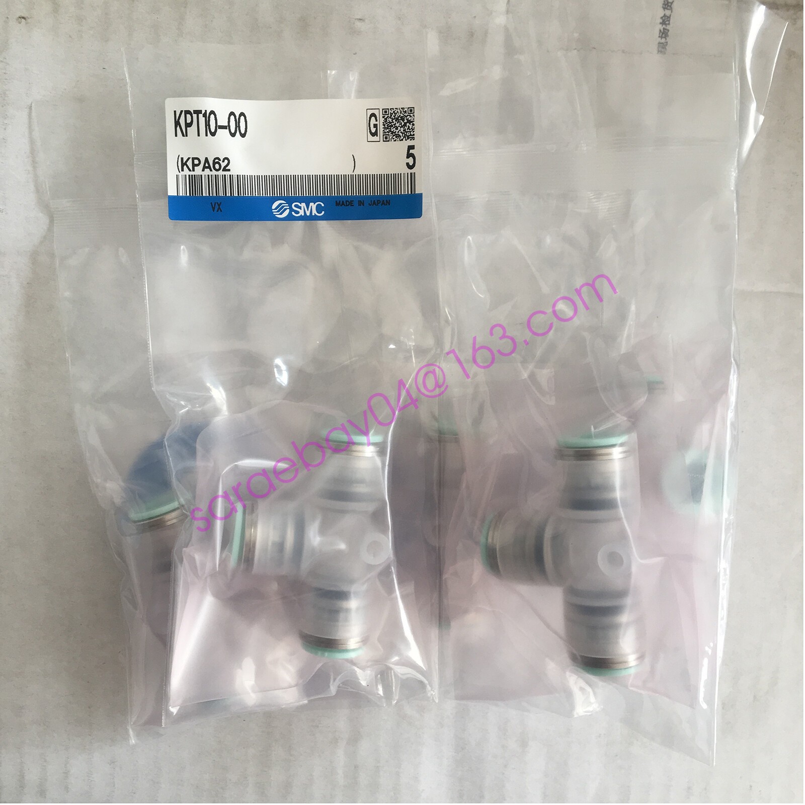 SMC KPT10-00 Clean One-Touch Fitting For Blowing Systems - Male And Union Tee ✦K
