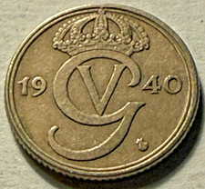 1940 Sweden 25 Ore Gustaf V