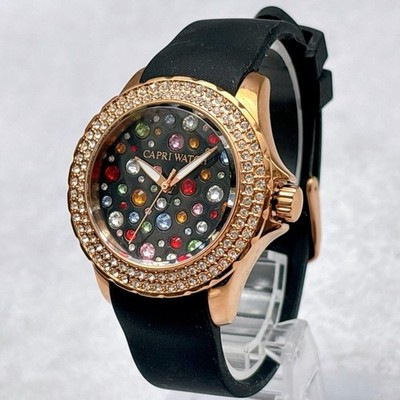 Capri Watch Women's Quartz Wristwatch New Battery Replaced 266
