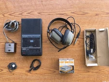 Sanyo Slim 1 Cassette Tape Recorder Vintage Player w/ Original AC Power Cord +++