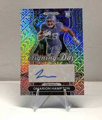 Panini 2025 Prizm Draft Picks Omarion Hampton Signing Day RC Auto /25 SD-OHN
