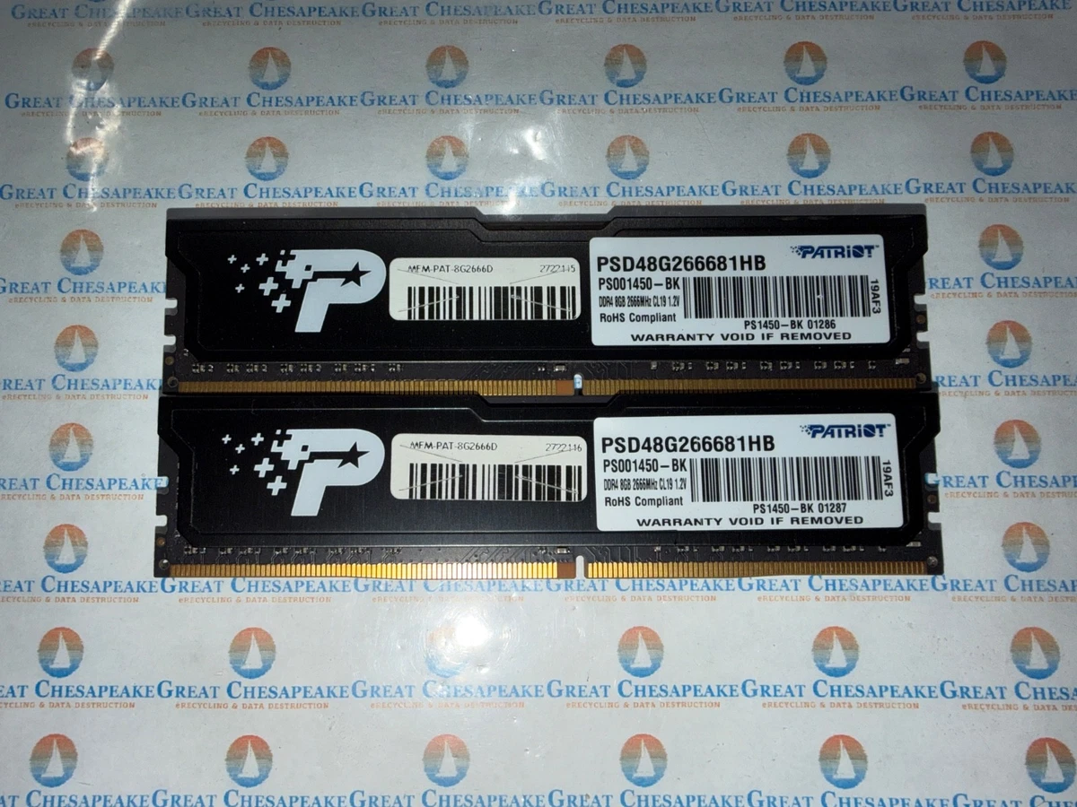 Patriot PC4-21300 (DDR4-2666) Bus Speed Computer RAM 8 GB Capacity