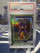 2024 Donruss Optic Lamar Jackson 46/50 Baltimore Ravens PSA  9￼