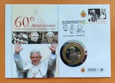 Papst Benedikt XVI * Priesterjubil&auml;um  Numisbrief  * Coin  Cover * Stamp TOP !!!