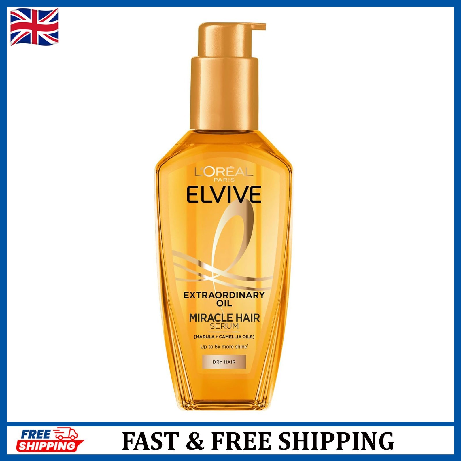 L'Oréal Paris Elvive Extraordinary Oil Miracle Hair Serum Intense Nourishment...