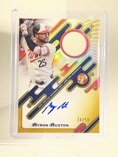 2025 Topps Pristine Byron Buxton Pristine Pieces Auto Relic PPAR-BB /50 