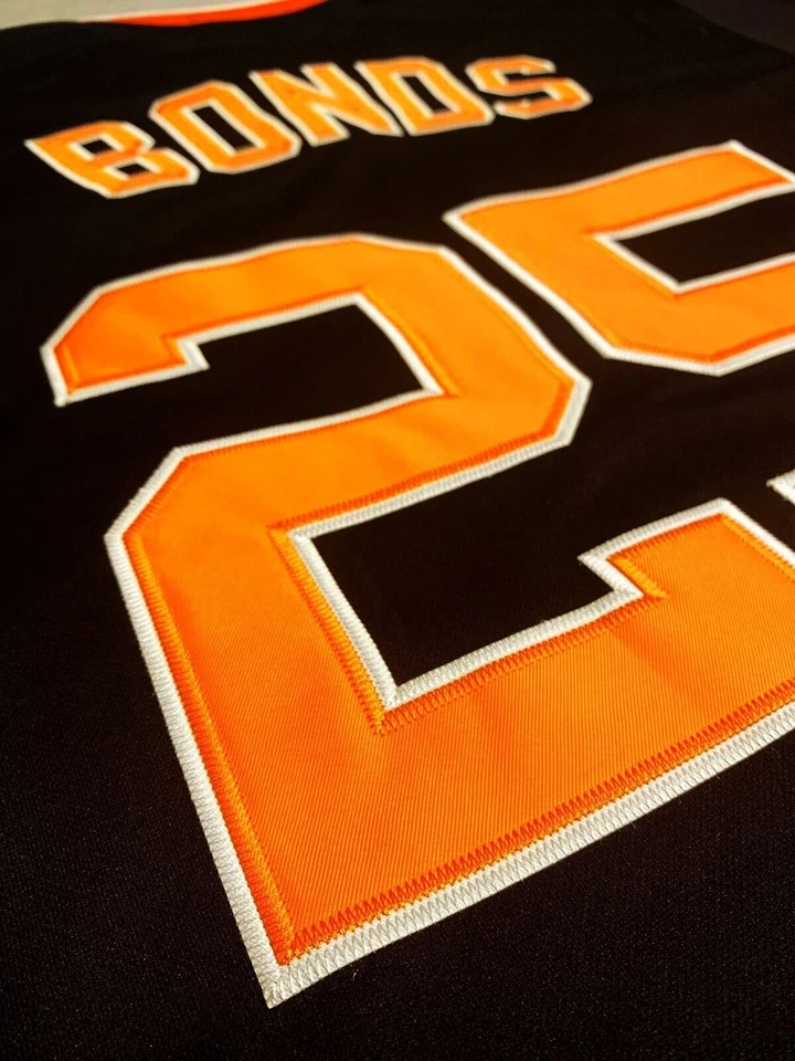 Camiseta deportiva negra clásica Barry Bonds 1995 de los Gigantes de San Francisco Foto 4 de 4