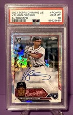 2023 Topps Chrome Logofractor Vaughn Grissom RC AUTO PSA 10