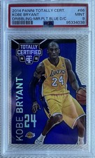 Kobe Bryant 2014-15 Totally Certified Mirror Blue Die Cut 01/74 PSA 9