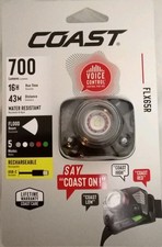Coast FLX65R Headlamp 700 Lumen USB Rechargeable Voice Control Black Outdoor