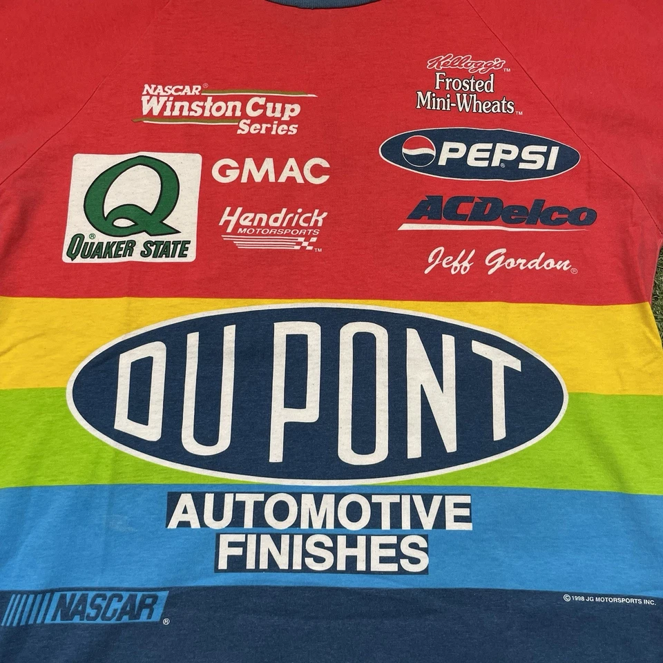 Camisa Nascar L 00s Y2k Jeff Gordon Carreras Coche de Carreras Corredor Todo AOP Camiseta Foto 4 de 4