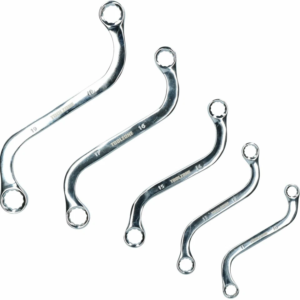 Juego de llaves de obstrucción dobladas métricas en forma de S 5 piezas 10... - Imagen 3 de 3