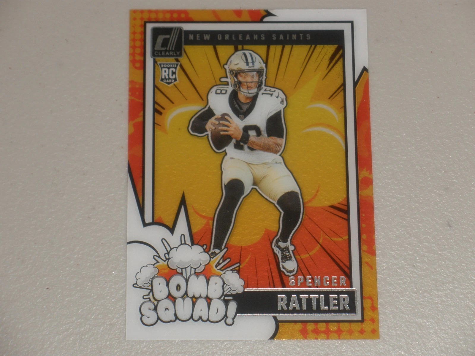 Spencer Rattler Panini Clearly Donruss Clearly Bomb Squad #8 Base