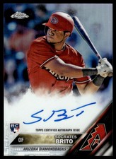 2016 Topps Chrome Rookie Autographs Refractor Socrates Brito Auto 455/499