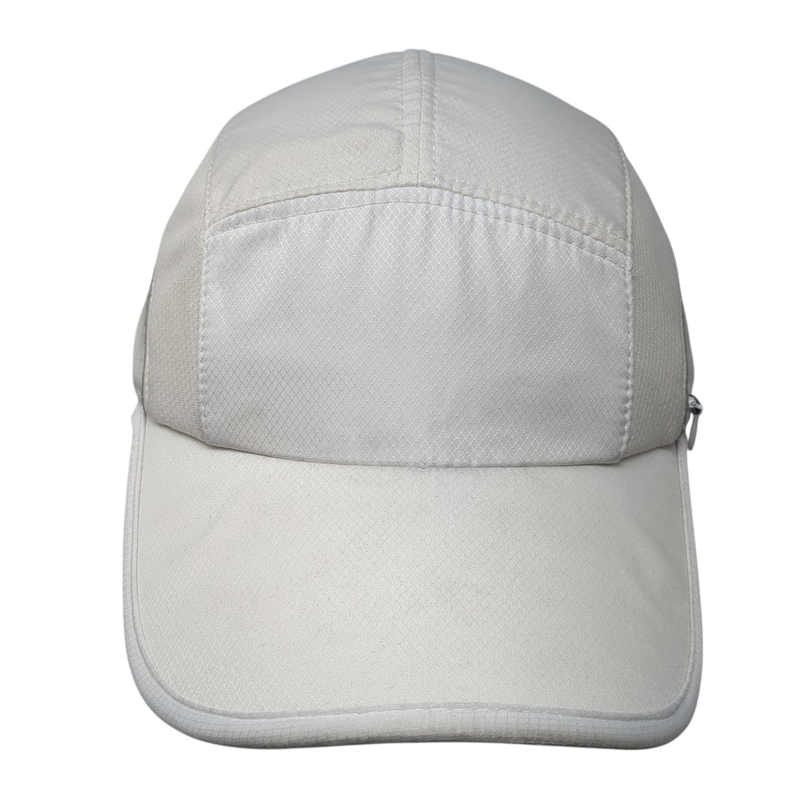 Unbranded Strapback 5 Panel Hat Solid White One S… - image 1