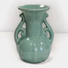 Red Wing Pottery-Rumrill-H12- Aqua Vase-Rare-8 1/2" tall Small Chips