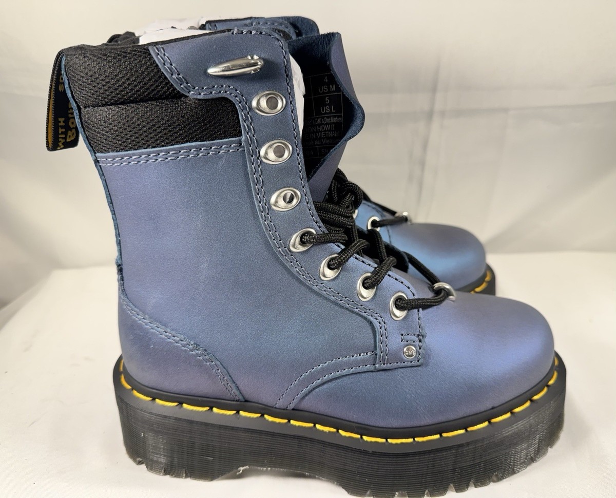 DR. MARTENS Jadon HDW II Deep Blue US W 5 M 4 EU 36 UK 3 $220 RARE