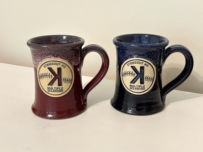Deneen Pottery Strikeout Multiple Sclerosis Coffee Mug 2019 Lot Of 2 Cups