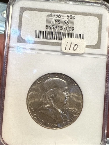 NGC Graded MS 66 1956 United States Franklin Half Dollar 50c Toned