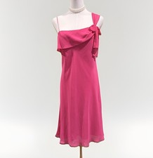 Ann Taylor LOFT Women’s Sz 4 Pink Bow Spaghetti Strap Slip Dress Layered NWT