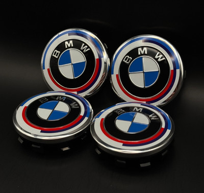 BMW 50 Jahre M Anniversary Nabendeckel 56mm 4er Set Felgendeckel G30 G11 X3 X5