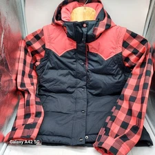 Roxy 5K Slim Fit Down Feather Vest Jacket Coral Pink Size S