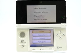 [Region Free] Nintendo 3DS Ice White Console [RANK A] English ok #004