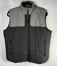 Nomad Craft Flow Outdoor Men s Black Gray Zip Quilted Puffer Vest Size S