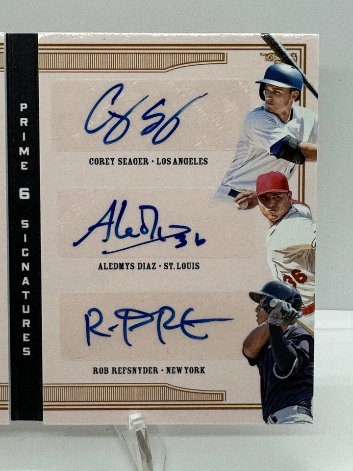 Folleto Prime Cuts 2016 6 autógrafos Trevor Story Corey Seager Trea Turner 08/10 Foto 3 de 4