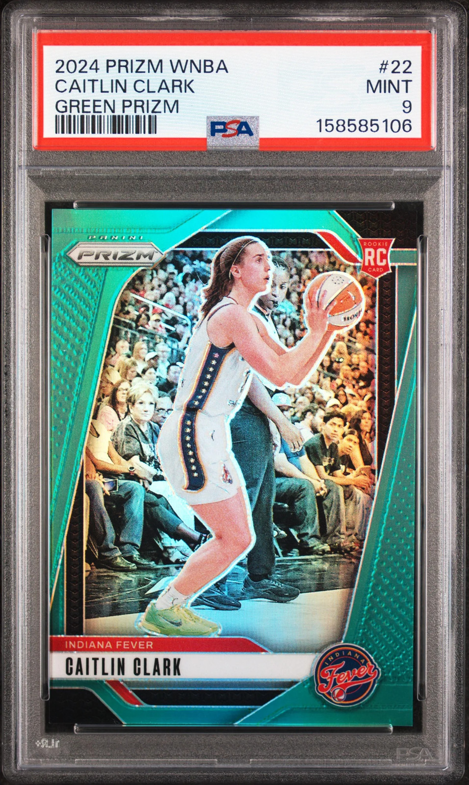 PSA 9 2024 Panini Prizm WNBA Caitlin Clark Green Rookie RC #22