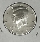 2007-S Proof Silver Kennedy Half Dollar .900 Silver Deep Cameo