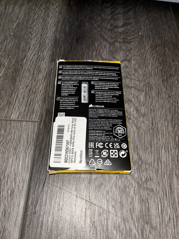 Cosair Force Series MP510 NVMe PCle Gen3 x4 M.2 SSD 480 GB Foto 2 de 4