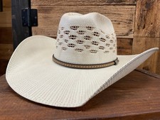Twister Bangora Ivory and Tan Western Straw Hat 1820