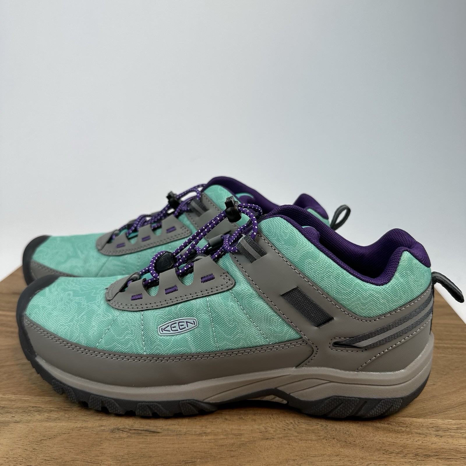 Nuove scarpe da trekking sportive Keen Targhee Sport Teal per bambini grandi misura 7 anni