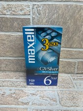 MAXELL T-120 VHS 3-PACK 6 HOUR Video Cassette Tapes Standard Grade High Quality