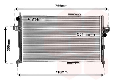 VAN WEZEL Radiatore Motore 01002119, Raffreddamento Acqua Per Alfa Romeo Giulietta (940)