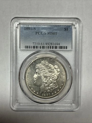 1891 S Morgan Silver Dollar PCGS MS 61