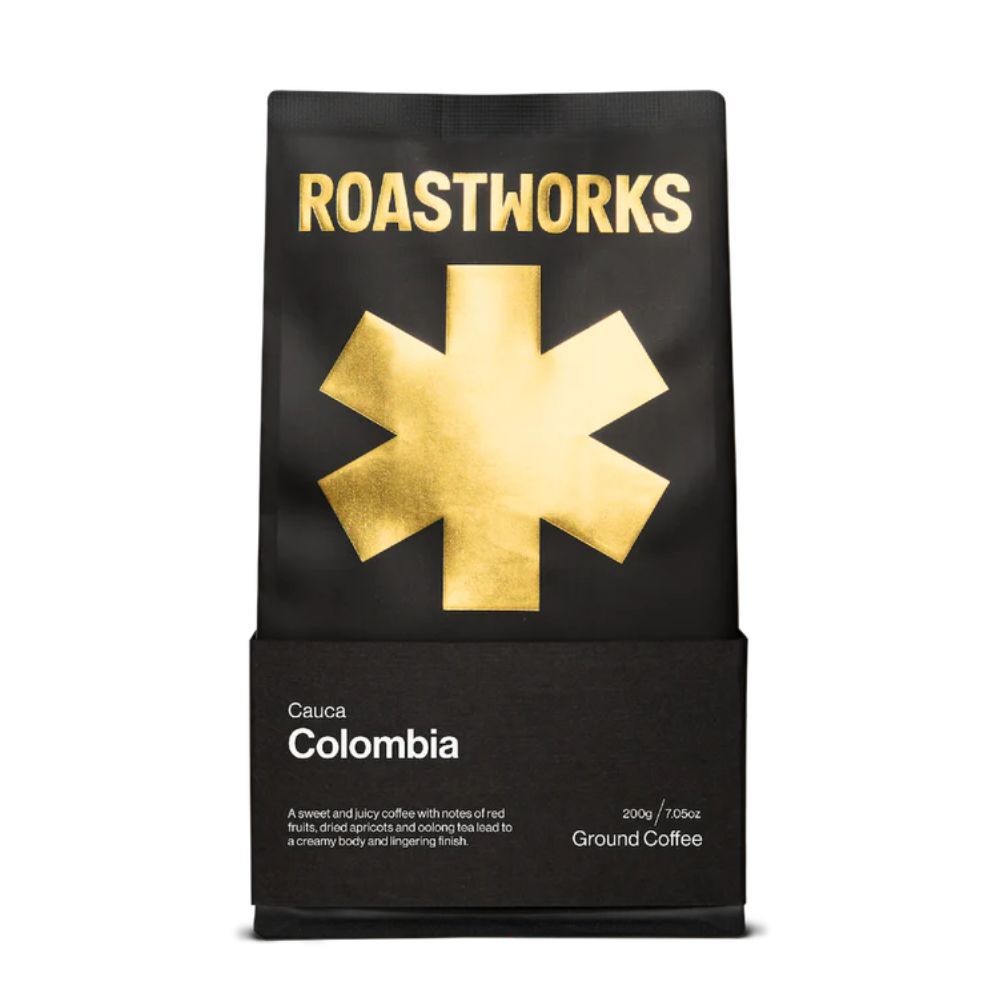 Roastworks Colombia Cauca Ground Coffee Fruity Smooth Single Origin 200g