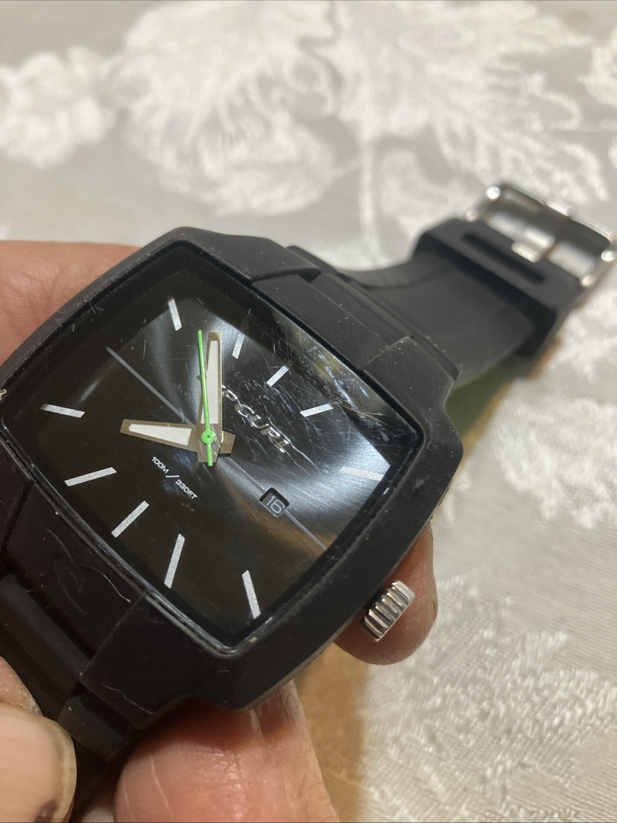 Rip Curl A2749 Tour XLClassic Surf Watch - Black & Chartreuse,100m