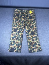 Vintage Saf-Bak Pants Mens Extra Large Duck Camo Hunting Field Cotton Outdoor